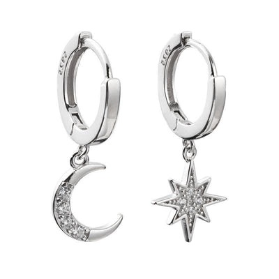 Aretes Estrella Luna Diamante - Diseño Versátil y Personalizado - Image 2