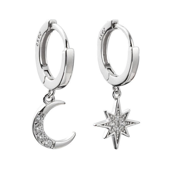Aretes Estrella Luna Diamante - Diseño Versátil y Personalizado
