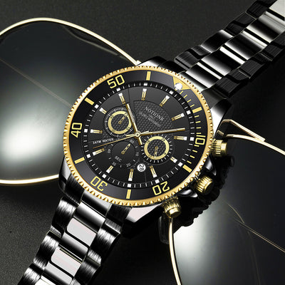 Reloj de Lujo Dorado para Hombre - Acero Inoxidable Resistente al Agua con Esfera Luminosa - Image 32