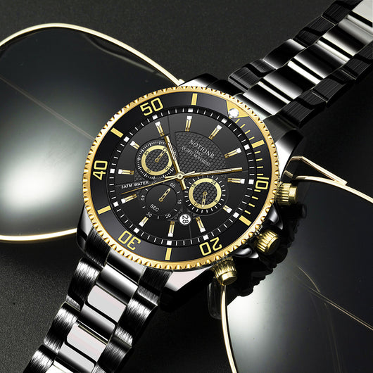 Reloj de Lujo Dorado para Hombre - Acero Inoxidable Resistente al Agua con Esfera Luminosa - Image 32