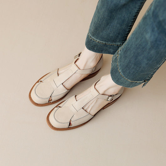 Sandalias Retro Mujer con Diseño Hueco - Comodidad Vintage - Image 2