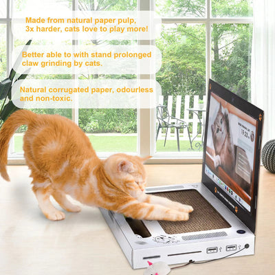 Rascador Interactivo para Gatos con Diseño de Consola de Videojuegos