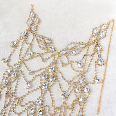 Cadena de Cuerpo Multicapa con Cristales - Accesorio Elegante para Pecho - Image 10