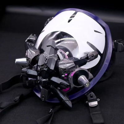 Casco Luminiscente de Rol Mecánico - Diseño Futurista de Ciencia Ficción - Image 4