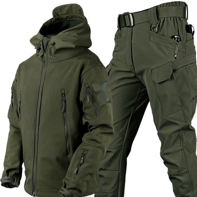 Traje Térmico Táctico Shark Skin Camuflaje Militar - Chaqueta Soft Shell Gruesa Talla Grande - Image 6
