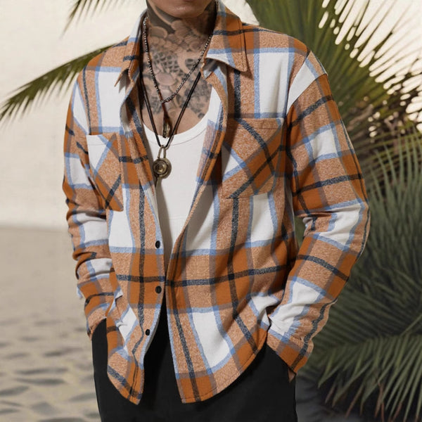 Chaqueta de Franela a Cuadros para Hombre
