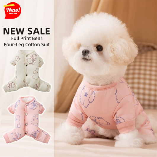 Abrigo de Algodón para Perros - Diseño Osito Impreso para Otoño e Invierno - Image 15
