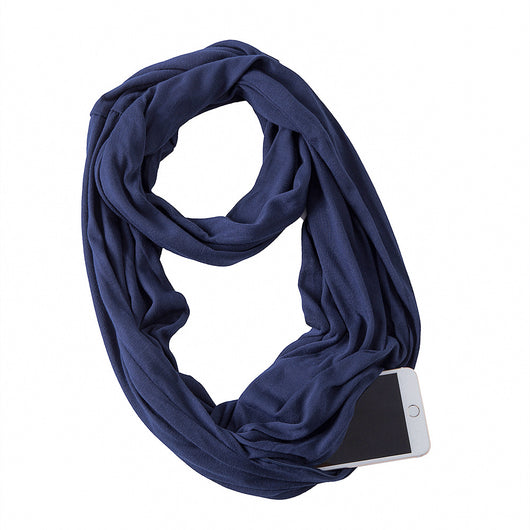 Pañuelo Funcional para Mujer con Bolsillo Cremallera y Jersey Liso - Image 22