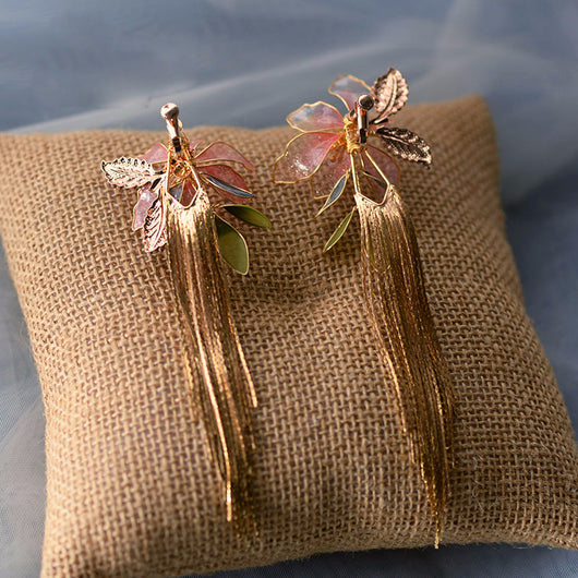 Aretes de Novia Flor Cristal Artificial sin Perforación - Clips para Boda Playa - Image 11