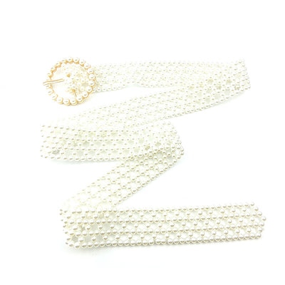 Cinturón Decorativo Trenzado con Perlas y Diamantes para Mujer - Image 10