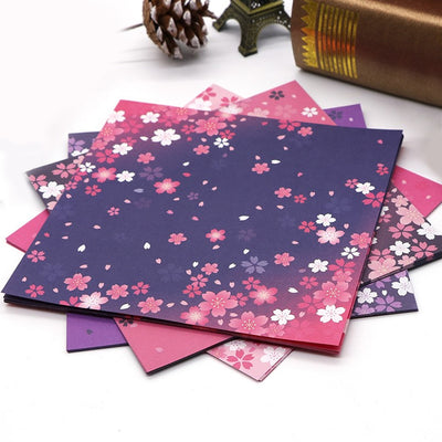 Papel Origami Reversible Bicolor con Estampado Floral Japonés - Image 8