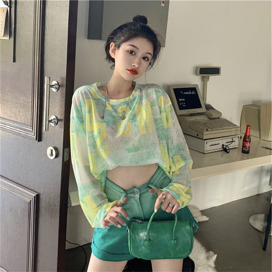Blusa Holgada de Manga Larga con Protección Solar UV - Image 15