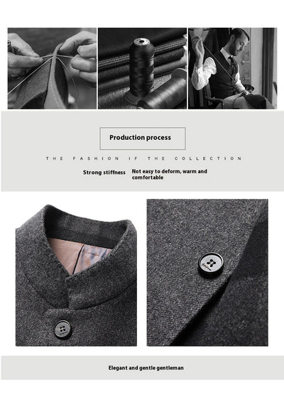 Abrigo de Lana Reversible para Hombre - Corte Medio - Image 11