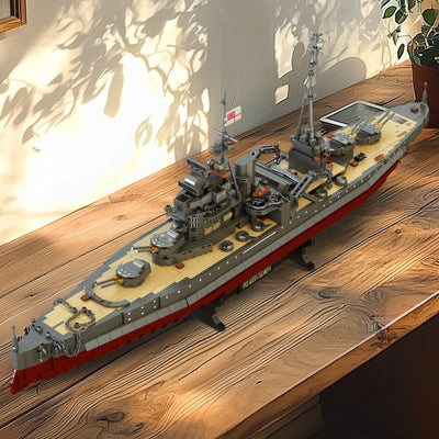 Modelo de Acorazado Militar - Bloques de Construcción Educativos