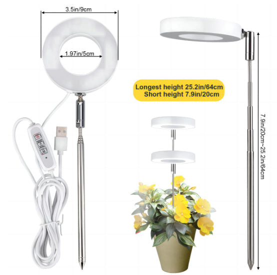 Luz LED de Crecimiento para Plantas Suculentas y Bonsái con Temporizador y Atenuador - Image 5