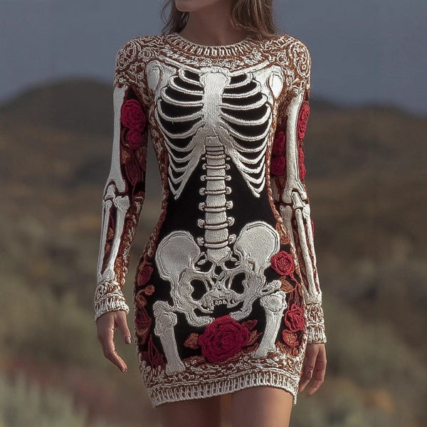 Falda Hip Estampado Digital Calavera Skull para Mujer