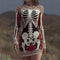 Falda Hip Estampado Digital Calavera Skull para Mujer
