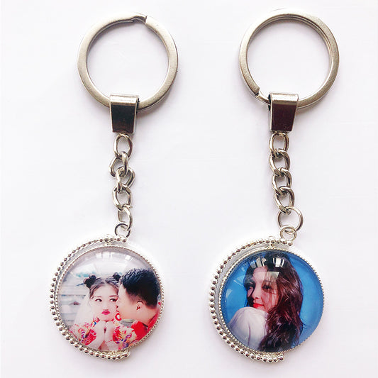 Llavero de Pareja Personalizado con Foto - Colgante DIY Unisex