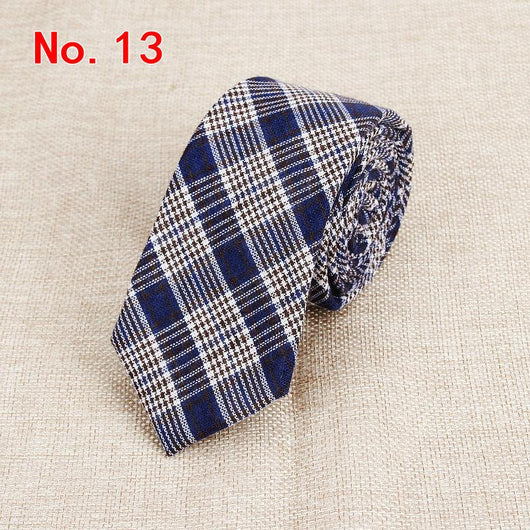 Corbata de Algodón a Cuadros para Hombre - Image 10