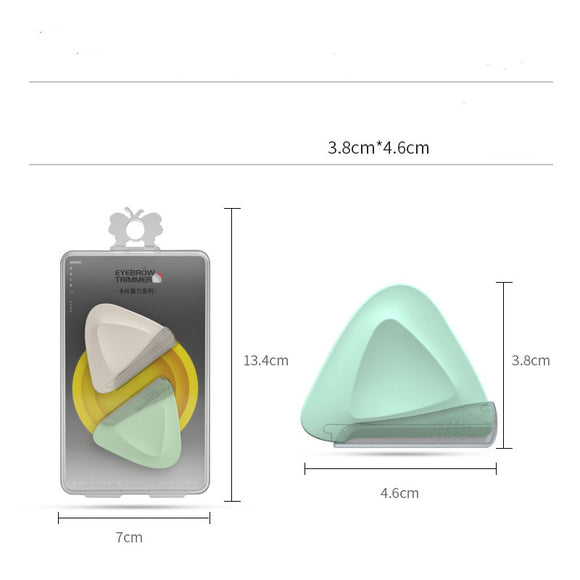 Set de 2 Navajas Triangulares para Depilación de Cejas