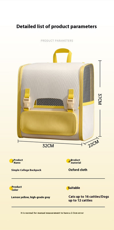 Mochila de Gran Capacidad para Mascotas - Diseño Elegante y Funcional - Image 13