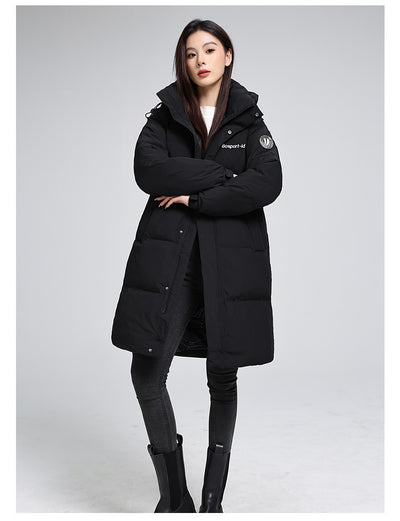 Chaqueta Acolchada Larga para Mujer Talla Grande Suelta y Cálida - Image 22