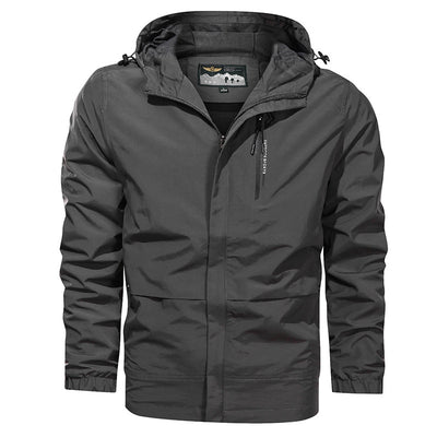 Chaqueta Impermeable con Capucha para Hombre Talla Grande Secado Rápido - Image 9