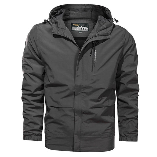Chaqueta Impermeable con Capucha para Hombre Talla Grande Secado Rápido - Image 9