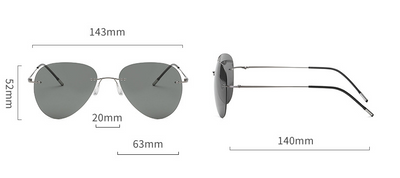 Gafas de Sol Polarizadas Titanio Ultraligeras sin Marco - Image 12