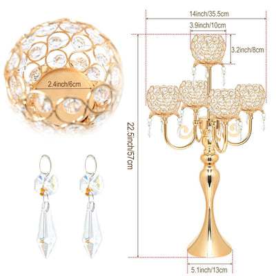 Candelabro de Cristal Luxury para Bodas y Eventos Elegantes - Image 12