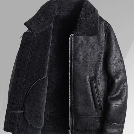 Abrigo de Lana de Cordero para Invierno Hombre