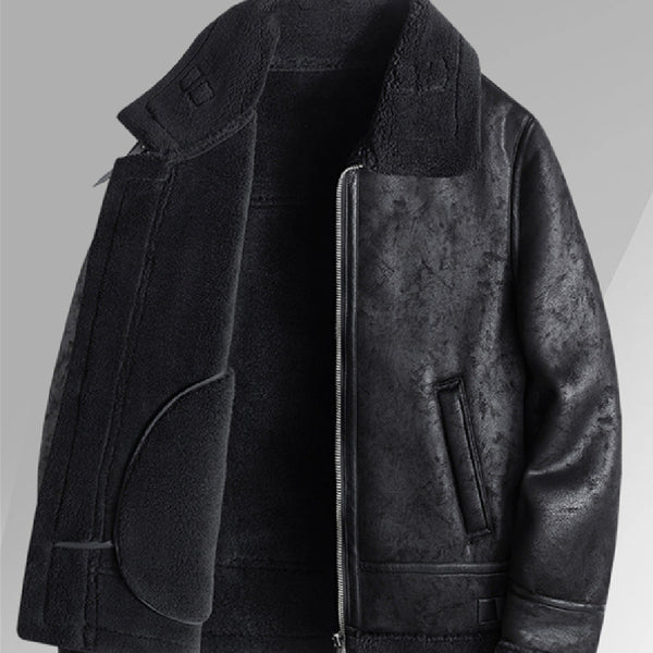 Abrigo de Lana de Cordero para Invierno Hombre