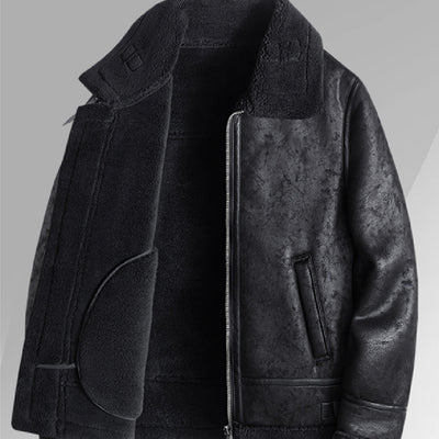 Abrigo de Lana de Cordero para Invierno Hombre