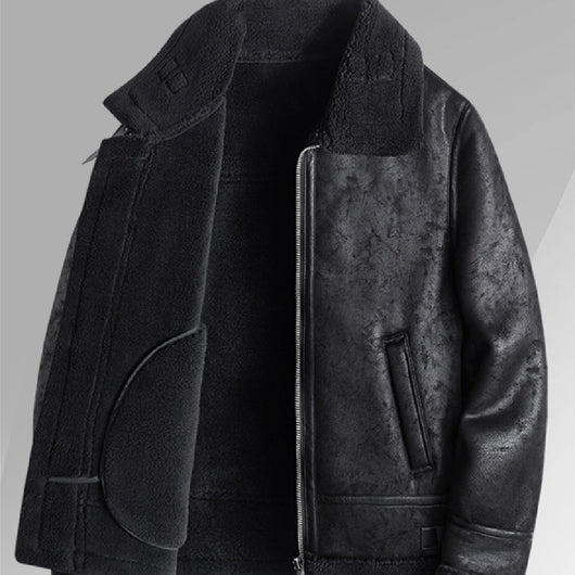 Abrigo de Lana de Cordero para Invierno Hombre