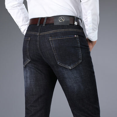 Pantalones Vaqueros Holgados Stretch para Hombre - Corte Recto Clásico - Image 7