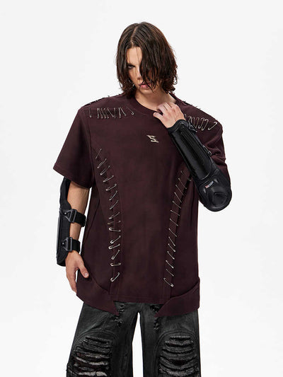 Camiseta Infantil Manga Corta con Hombros Acolchados y Detalles de Costura - Image 14