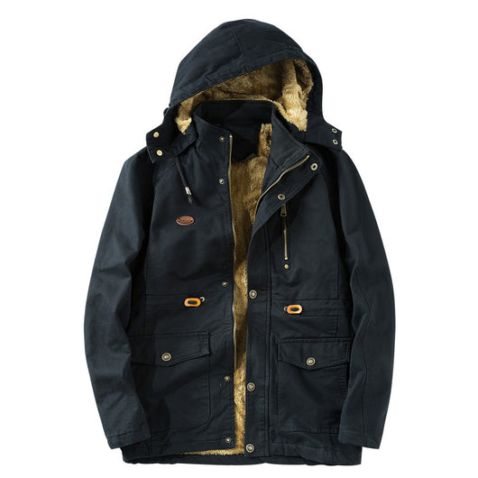 Chaqueta Casual Militar de Algodón Talla Grande Hombre - Image 5