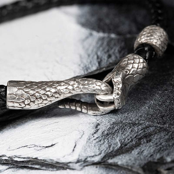 Pulsera de Cuero Personalizada Serie Serpiente - Regalo Exclusivo