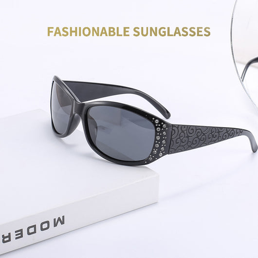Gafas de Sol Polarizadas Retro Diamante para Mujer con Visión Nocturna