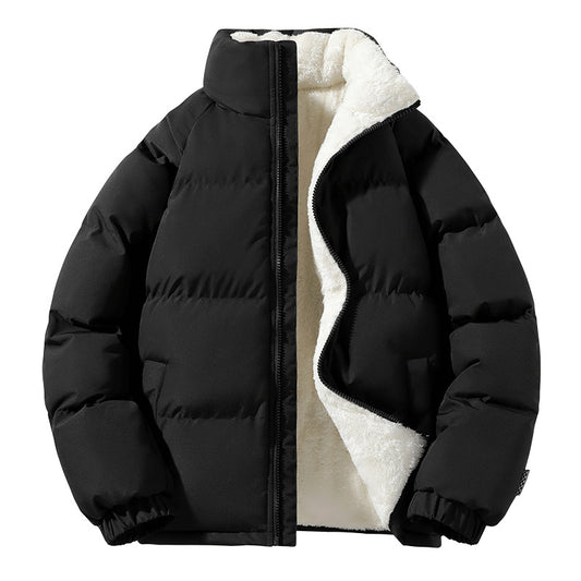 Abrigo Acolchado Grueso Cuello Alto para Hombre Talla Grande