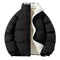 Abrigo Acolchado Grueso Cuello Alto para Hombre Talla Grande