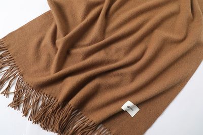 Bufanda de Cachemira Artificial con Borlas - Abrigo Cálido para Otoño e Invierno - Image 63