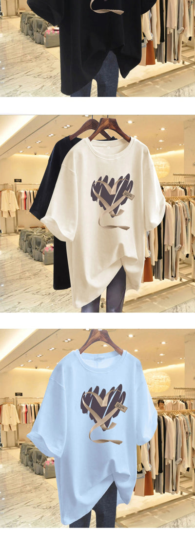 Playera de Algodón Puro para Mujer - Manga Corta Largo Medio - Image 14