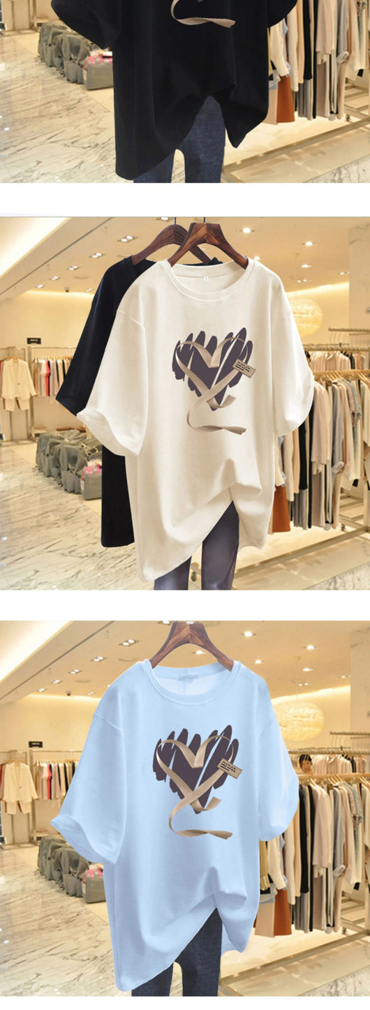 Playera de Algodón Puro para Mujer - Manga Corta Largo Medio - Image 14