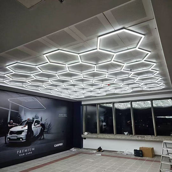Luz LED Hexagonal para Garaje - Diseño Panal