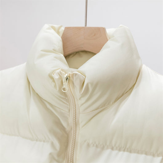 Chaleco Acolchado de Plumón para Mujer con Cuello Alto Grueso y Cálido - Image 28