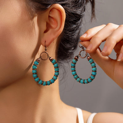 Aretes de Bronce con Tarjeta de Papel Kraft