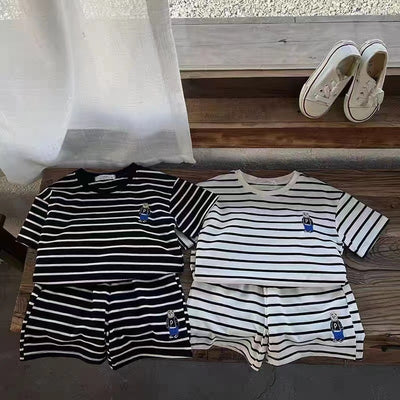 Conjunto Infantil Osito a Rayas - Playera y Shorts - Image 4