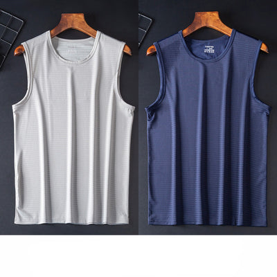 Camiseta Deportiva Holgada Transpirable de Talle Grande sin Mangas - Image 22
