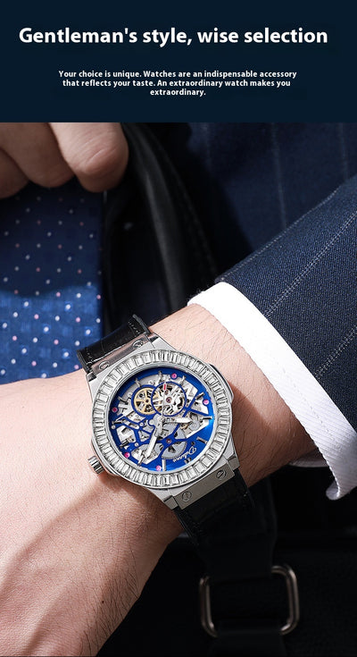 Reloj Mecánico Automático para Hombre con Movimiento Hueco y Diamantes - Image 18